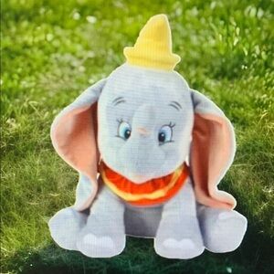 Gray Elephant Stuffed Animal with Yellow Hat